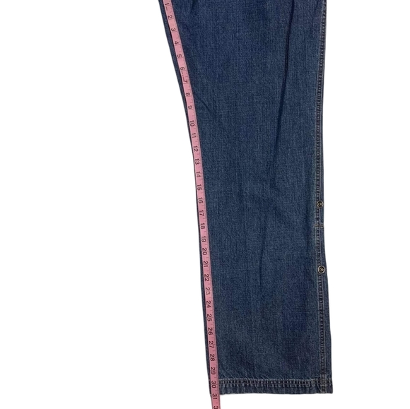Vtg Northern Reflections Blue Jeans Size 12 Convertible Roll Tab Leg Denim Y2K - Picture 11 of 12